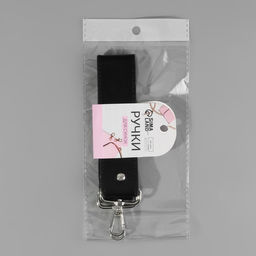 Ручка для сумки, с карабинами, 35 1 см 3,5 см, цвет чёрный/серебряный - Арт узор фото 7