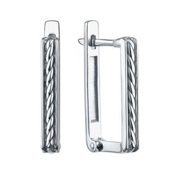 Серьги из серебра без вставки, Л-12846