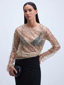 Лонгслив с декоративными бусинами / Zarina