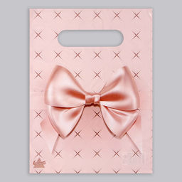 Цена за 100 шт. Пакет «Персиковый бант», полиэтиленовый, с вырубной ручкой, 19×25 см, 30 мкм