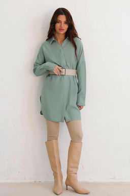 Базовая удлинённая рубашка свободного силуэта - Martichelli фото 50