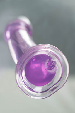 Нереалистичный фаллоимитатор TOYFA Basic Jelly Dildo M, TPE, фиолетовый, 18 см