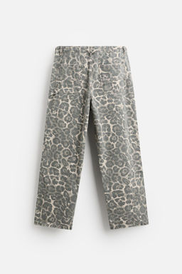 ANIMAL PRINT CARPENTER TROUSERS - Zara фото 3