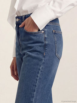 Straight Fit Kad?n Jean Pantolon