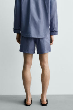 SET PIJAMA PANTAL?N CORTO AARON LEVINE X ZARA / Celeste