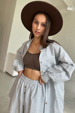 Костюм женский SET065/04/Белый, голубой - M&G all natural фото 4