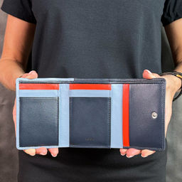 Итальянский женский кожаный кошелек DuDu серии Corsica | морской - Dudubags фото 9