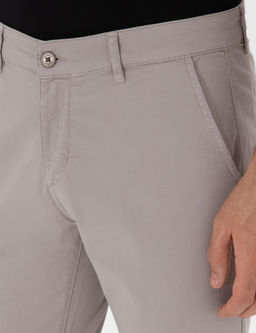 Vizon Slim Fit Pamuk Kar___ml_ Kanvas Pantolon