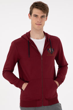 Мужской бордовый вязаный кардиган Неожиданная скидка в корзине - U.s. polo assn фото 3