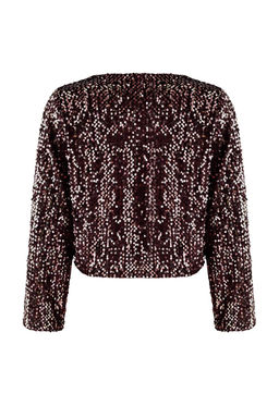 Kahverengi Onden Baglamal? Payet Ceket TPRAW26CE00001