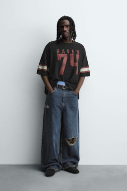 VARSITY OPEN-WEAVE T-SHIRT