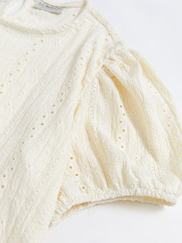 Bisiklet Yaka Fisto Detayl? K?sa Kollu K?z ?ocuk Bluz - Waikiki фото 3