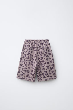 BERMUDA FELPA ANIMAL PRINT / Morado - Zara фото 5