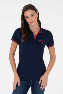 Женская темно-синяя футболка Неожиданная скидка в корзине