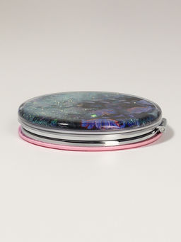 Цена за 2 шт. Зеркало складное Цветы, d=7.2 см, с увеличением х2, чёрное, фиолетовое - Qf фото 5