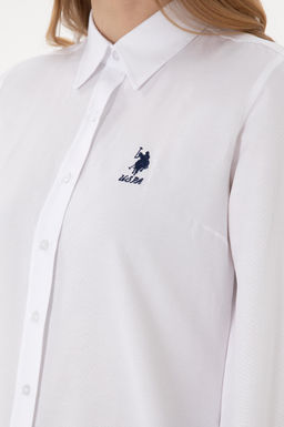 Kad_n Beyaz Uzun Kollu Basic G_mlek Sepette S_rpriz _ndirim - U.s. polo assn фото 7