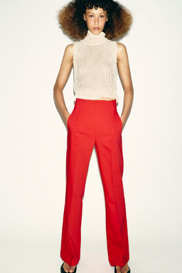 HIGH-WAIST TROUSERS WITH BACK ZIP