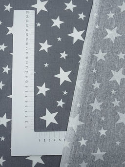 Бязь Звездное монако цв.графитово-серый, ш.2.2м, хлопок-100%, 110гр/м.кв - Купава фото 3