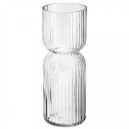 Ваза для цветов стеклянная "Харви-Бей-4" 2,2л, д11,5см, h30см, большая, текстурная (Россия)