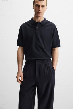 WASHED TEXTURED PIQUE POLO SHIRT - Zara фото 20