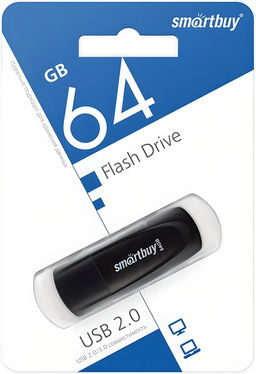 Флеш-накопитель 64Гб "Smartbuy Scout" Black