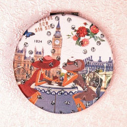 Зеркало карманное 7 см / GT357 /уп 50/300/ кожзам - Галеонтрейд фото 9