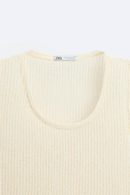 TEXTURED OPEN KNIT TOP - Zara фото 9