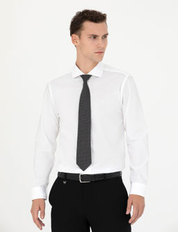 Beyaz Slim Fit Uzun Kollu G_mlek