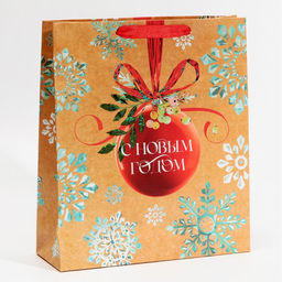 Пакет ламинированный вертикальный Венок, M 26 30 9 см - Дарите счастье фото 3