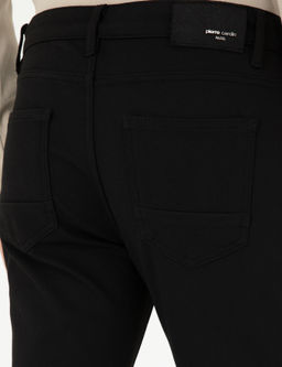 Siyah Slim Fit Kanvas Pantolon