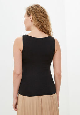 Черный топ в спортивном стиле - Incity фото 4