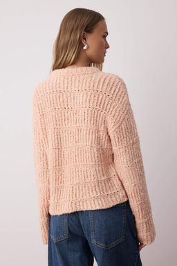 Pembe Genis Kal?p Yumusak Dokulu Triko Kazak TWOAW26KZ00151 - Trendyolmilla фото 4