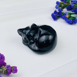 Фигурка Кошка из черного Обсидиана