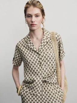 Рубашка из вискозы с принтом / Zarina