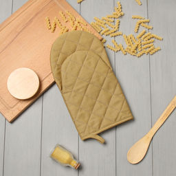 Варежка-прихватка Этель Kitchen цв.коричневый, 15х28см,саржа, 100% х/л  фото 6