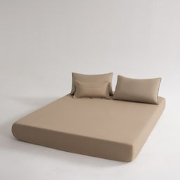 Комплект постельного белья Однотонный Сатин Элитный на резинке OCER022 180*200*30;160*200*30;140*200*30 2 спальный 4 Наволочки