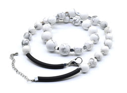 Колье с кахолонгом шары 12мм, 48см