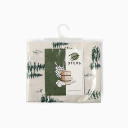 Полотенце «Ёлочки» 80×150 см, 100% хлопок, ваф.полотно, 160 г/м²