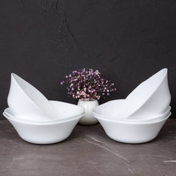 Набор суповых квадратных тарелок 6 штук 500 мл 165 мм белый / FSW-65XN (WHITE) /уп 10 /704204 - Галеонтрейд фото 2