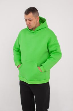 Толстовка мужская Худи салатовый начес