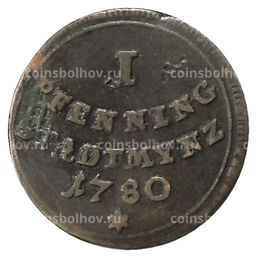 Монета 1 пфенниг 1780 года Германские государства  Аусбург