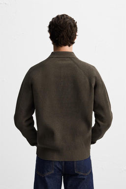 TEXTURED STITCHED POLO SHIRT - Zara фото 3