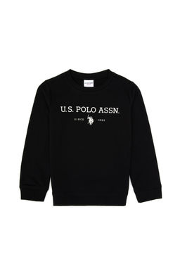 Erkek _ocuk Siyah Bisiklet Yaka Sweatshirt Sepette S_rpriz _ndirim
