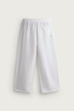 PANTAL?N RELAXED FIT JACQUARD LAVADO / Blanco - Zara фото 7