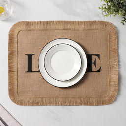 Салфетка сервировочная на стол Доляна Любовь, 4030 см, цвет бежевый  фото 3