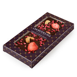 Шоколад горький SUGAR FREE клубника, кешью, малина 80 гр - Chokodelika фото 2