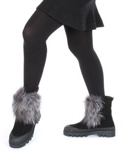 04-M20-5045 Ботинки зимние женские (натуральная замша, натуральный мех) - Фабричный китай фото 3