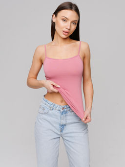 Женская майка на бретелях Lingeamo брусничный ЛТ-07 (22)  фото 6