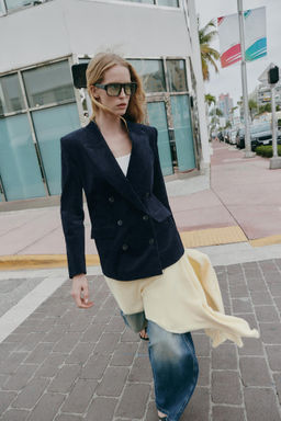 CORDUROY BLAZER WITH SHOULDER PADS - Zara фото 13