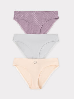 Трусы женские слипы мультипак (3 шт.) в бежевом цвете - Mark formelle фото 6